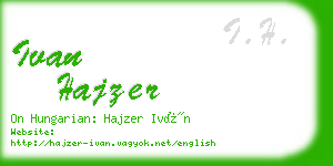 ivan hajzer business card